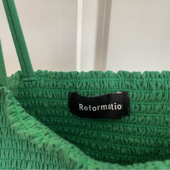Reformation green bandeau crop top S - Picture 5 of 7